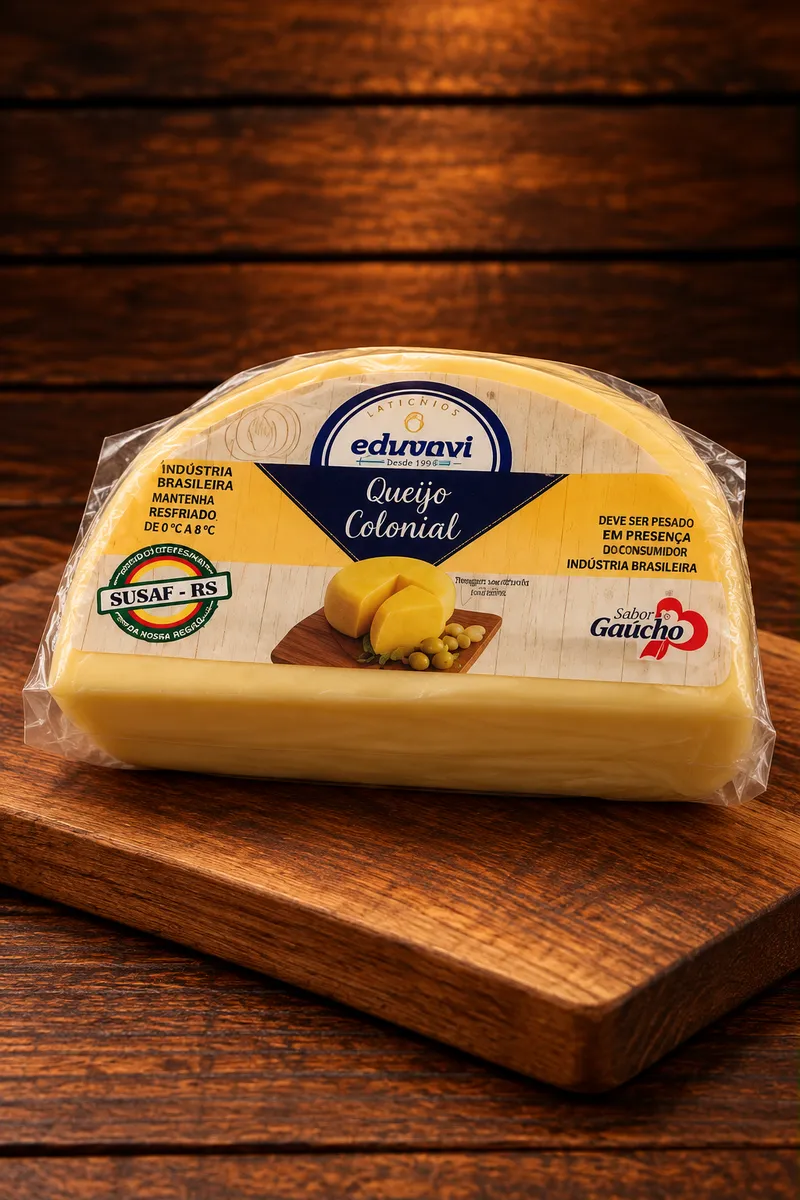 Queijo Colonial Eduvavi 450g em Gravataí | Kuase Nada