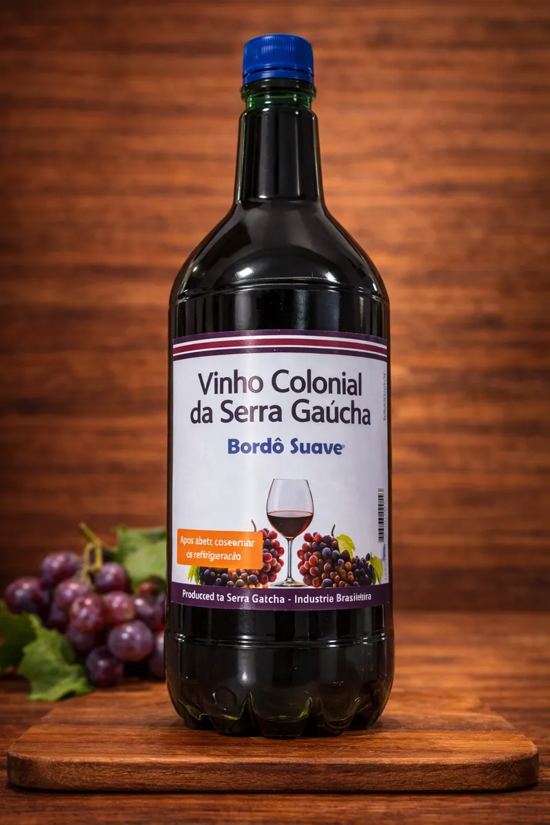 Vinho Colonial da Serra Gaúcha Bordô Suave 1,5L em Gravataí | Kuase Nada